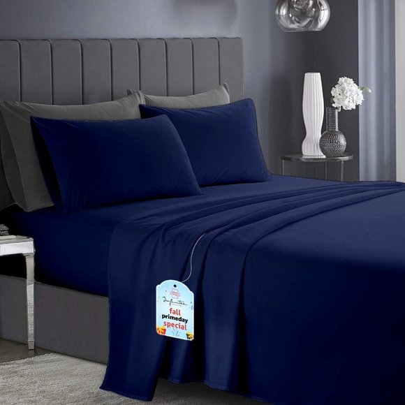 *New Queen or King 1800 TC Series 4 Piece Bed Sheets - Soft Brushed Mi… - Picture 6 of 8